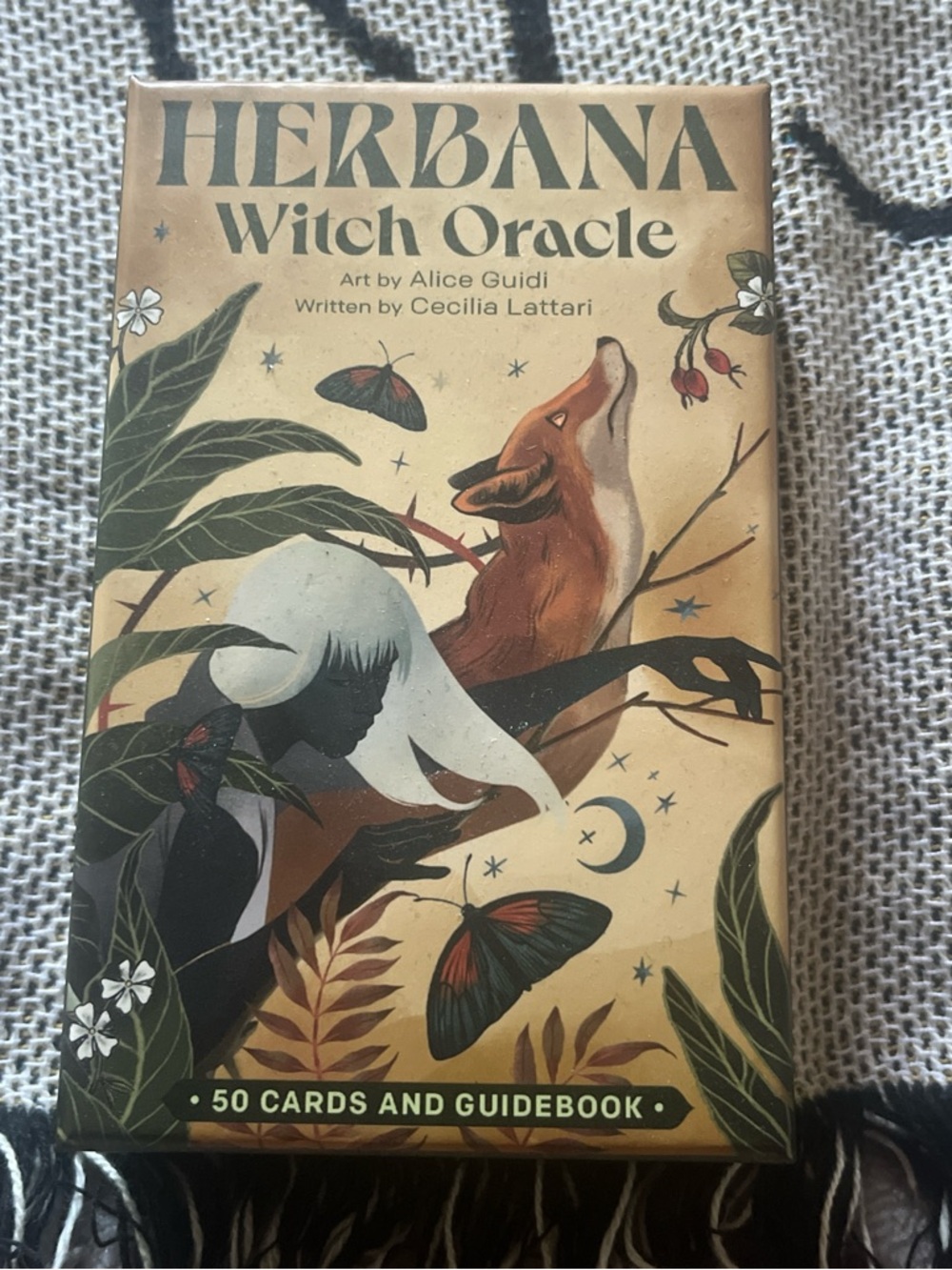 Herbana Witch Oracle Deck - Illustrated oracle cards in Warm Tan & Green